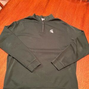 Mens Peter Millar MSU Quarter-Zip Pullover EUC, size XL